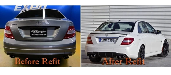 Puntas escape acero inoxidable 304 Mercedes-AMG C63 C65 W204 - imagen 2
