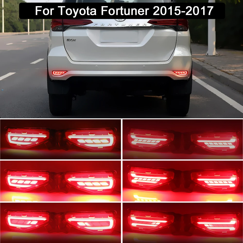 Reflector parachoques trasero LED para Toyota Fortuner 2015-2017 - imagen 2
