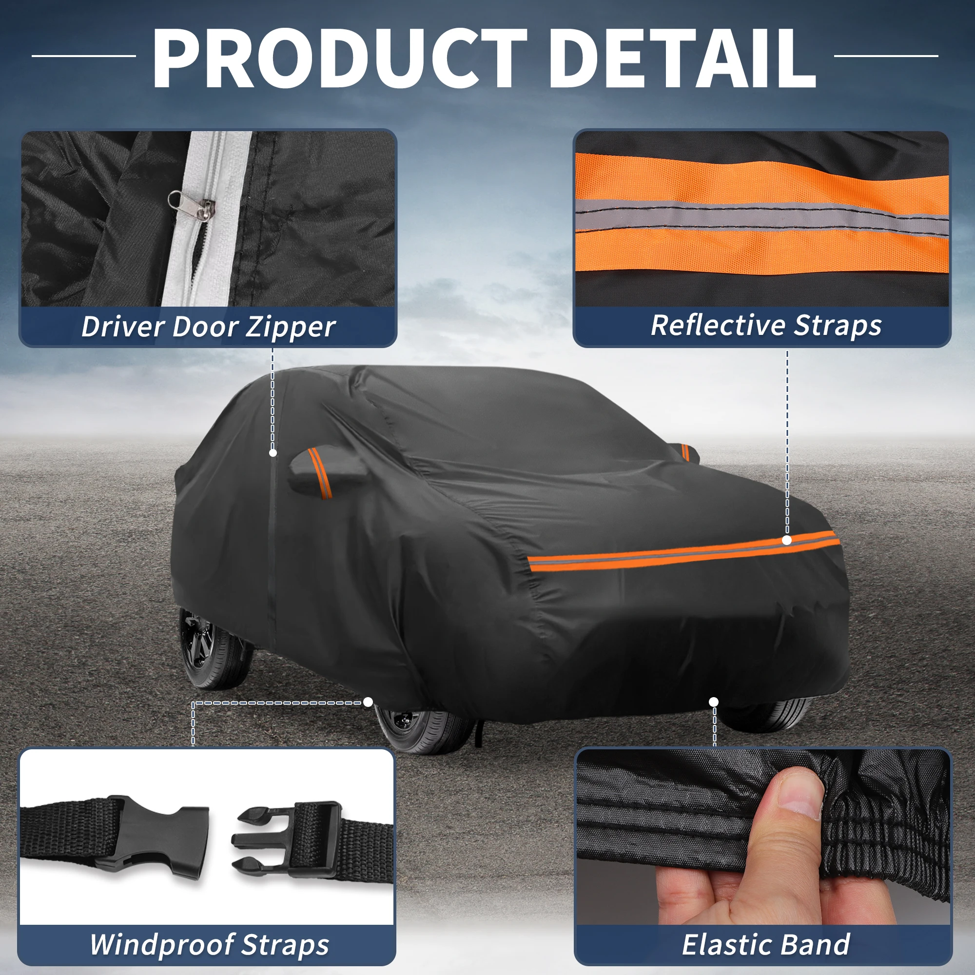 UXCELL Funda de coche impermeable Ford Kuga 2008-2023, cremallera - imagen 5