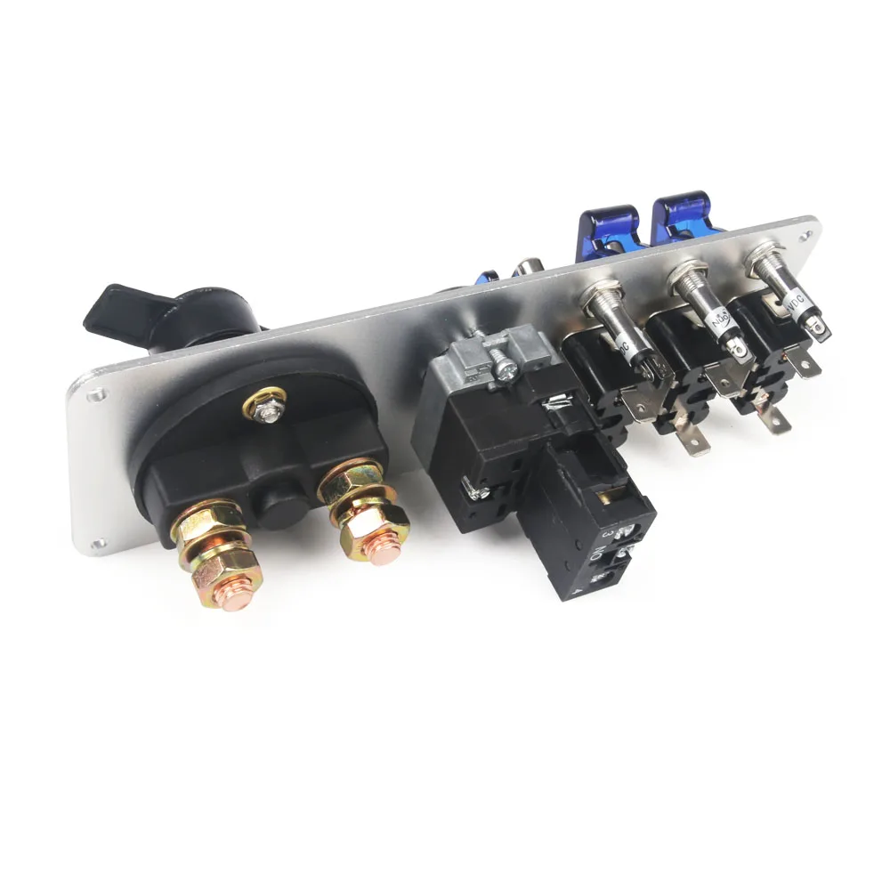 Panel interruptor de encendido 12V fibra de carbono LED 5 botones - imagen 4