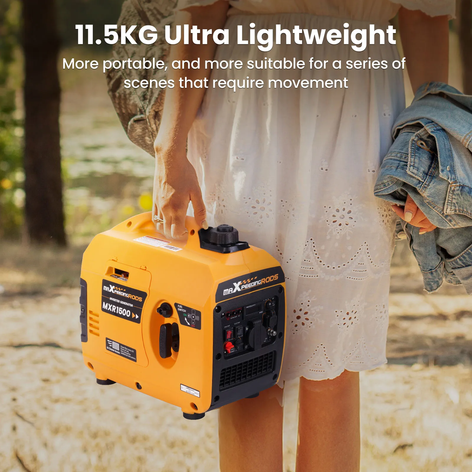 Generador portátil MAXPEEDINGRODS inverter 1200W silencioso RV - imagen 3