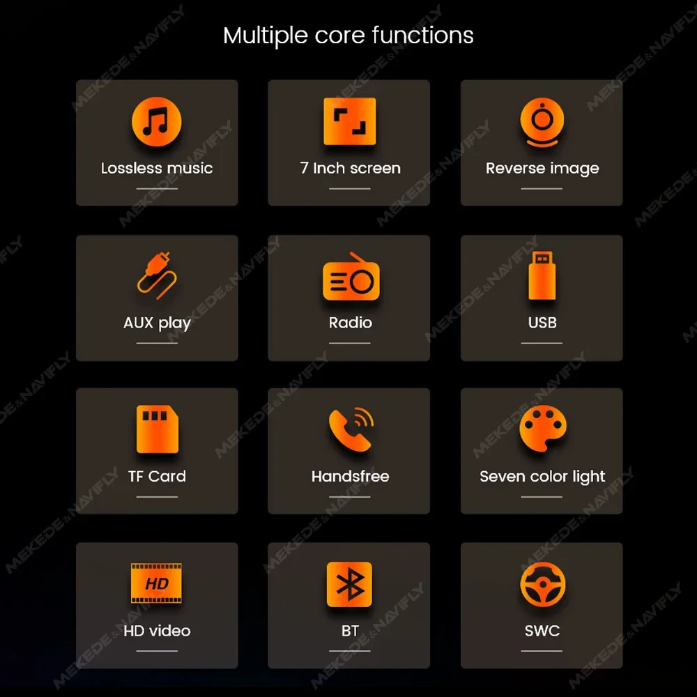 Radio multimedia MEKEDE 1 DIN con pantalla táctil de 7 pulgadas y Bluetooth - imagen 3