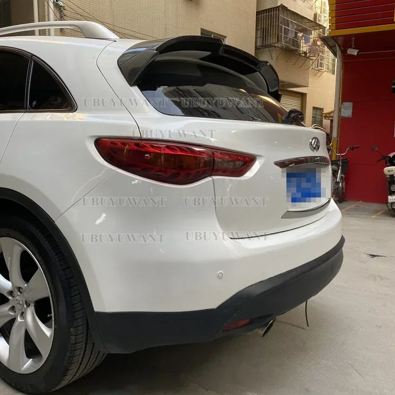 Para Infiniti FX35 FX38 2009-2013 FX 35 37 50 alerón de fibra de carbono acabado brillante ala trasera labio divisor Drift Trim Bodykits - imagen 5