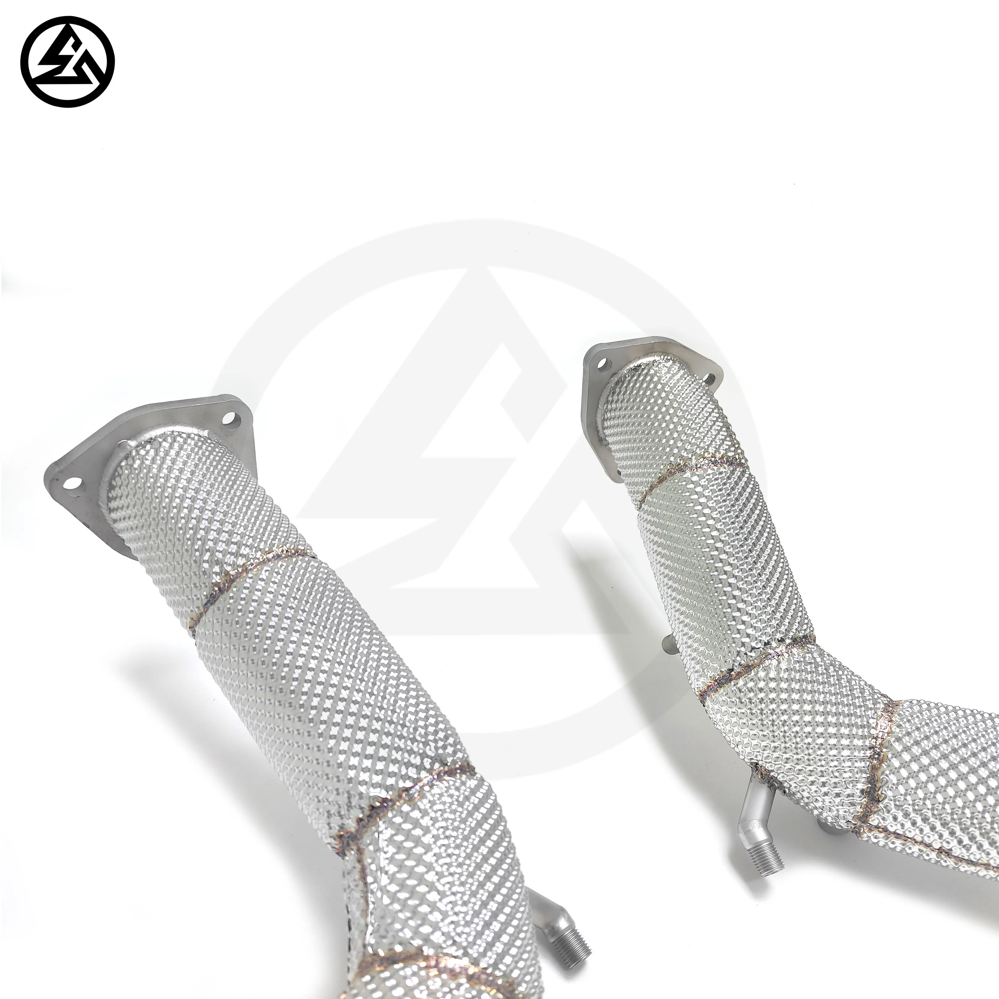 Tubo de bajada de coche de carreras ODM para Porsche 718 Cayman GT4 RS 4.0L con sistema de escape de protección térmica - imagen 3