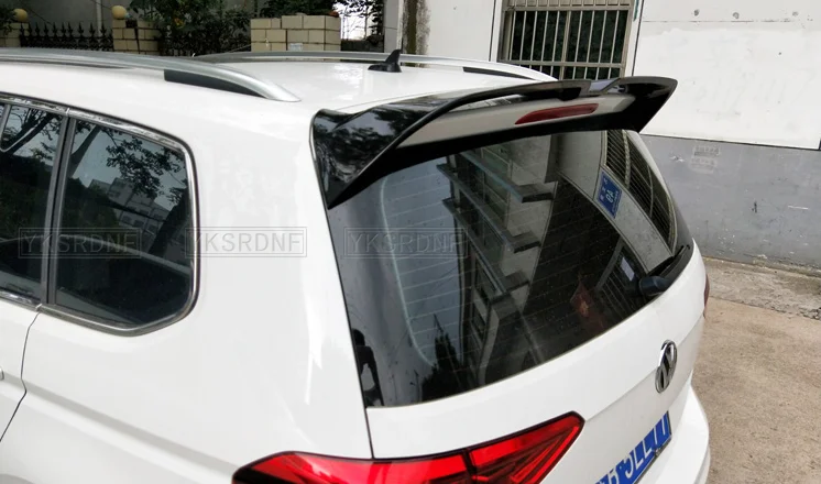 Para VW Touran Spoiler Material ABS de alta calidad alerón trasero de coche sin pintar Color alerón trasero 2016 2017 2018 - imagen 5
