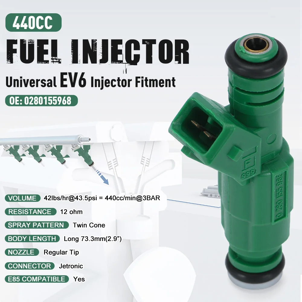 Inyector de alto flujo 440 cc, referencia 0280155968 - imagen 2