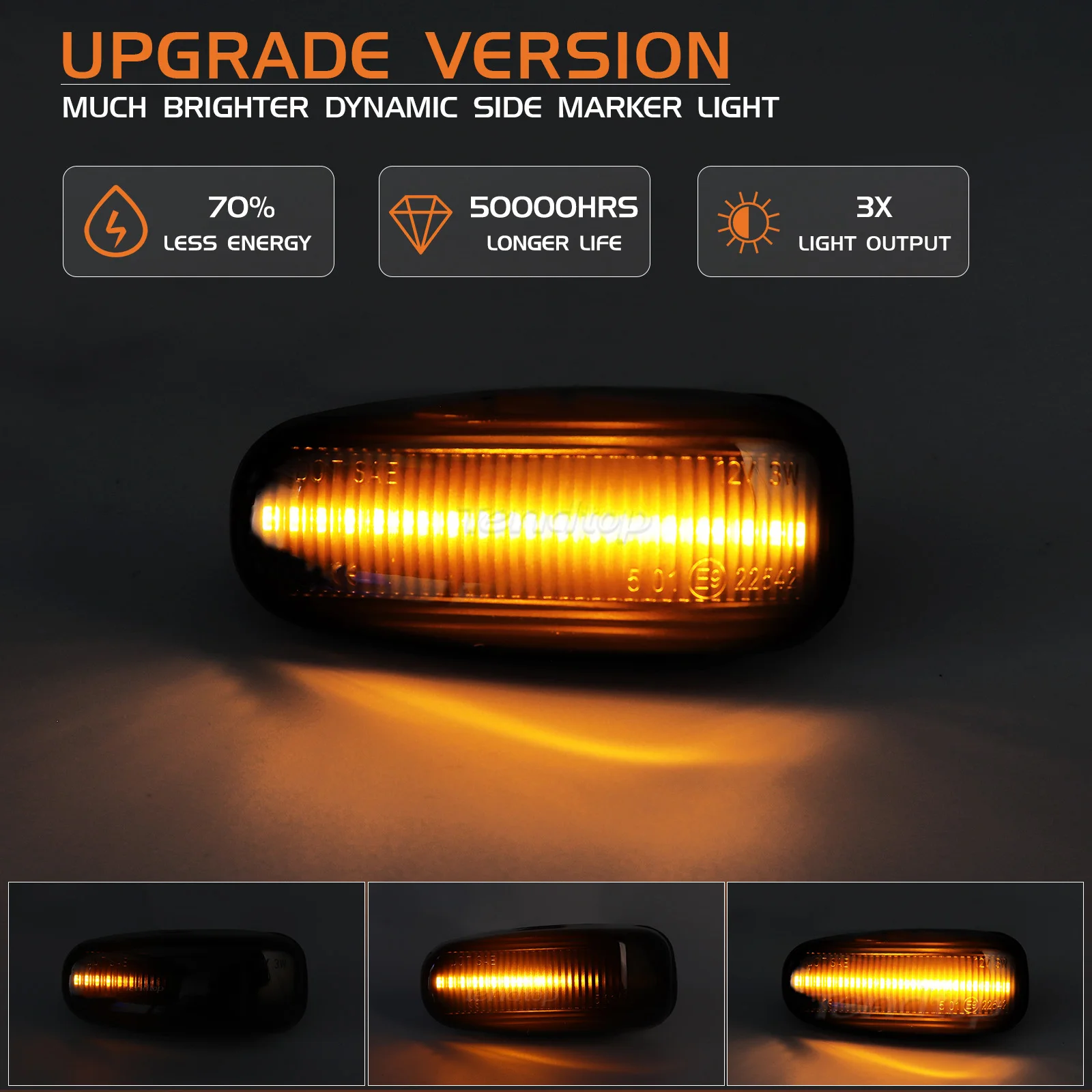 Intermitente lateral LED dinámico para Mercedes-Benz W210, W202 y W208 - imagen 2