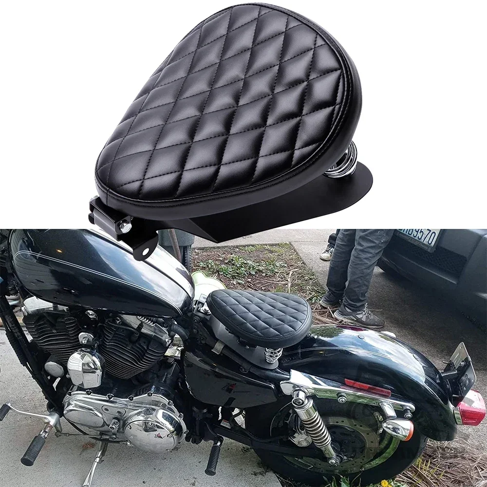 Soporte asiento con muelle para moto bobber chopper Harley Honda - imagen 2