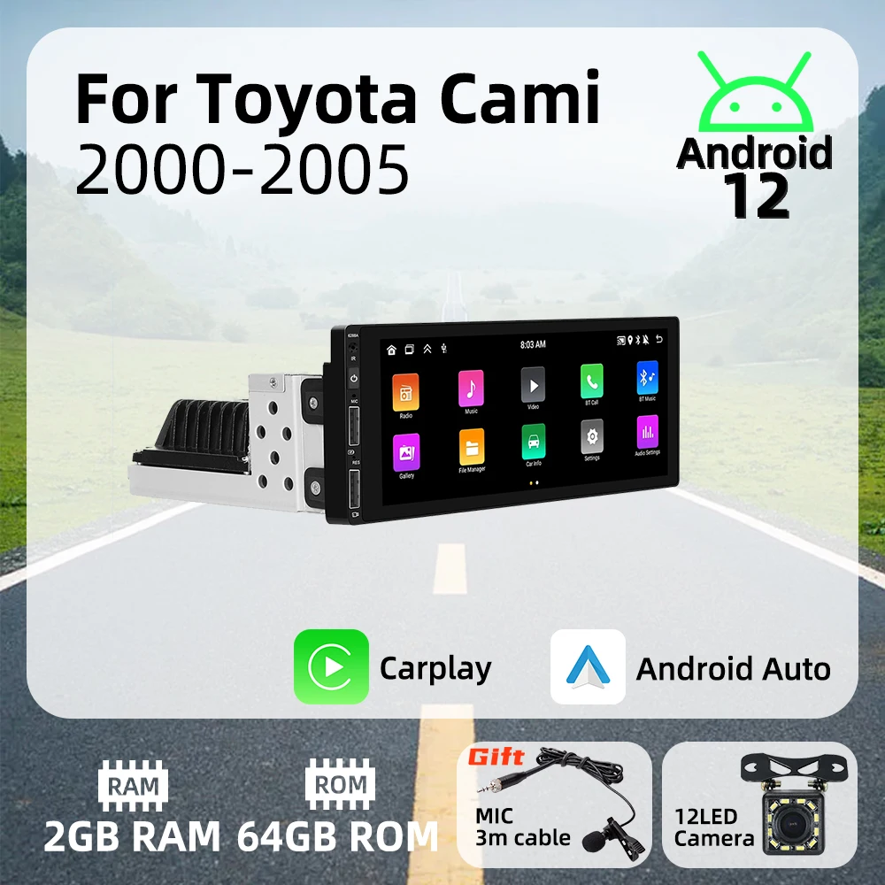 Radio multimedia Android Auto para Toyota Cami 2000-2005 con Carplay