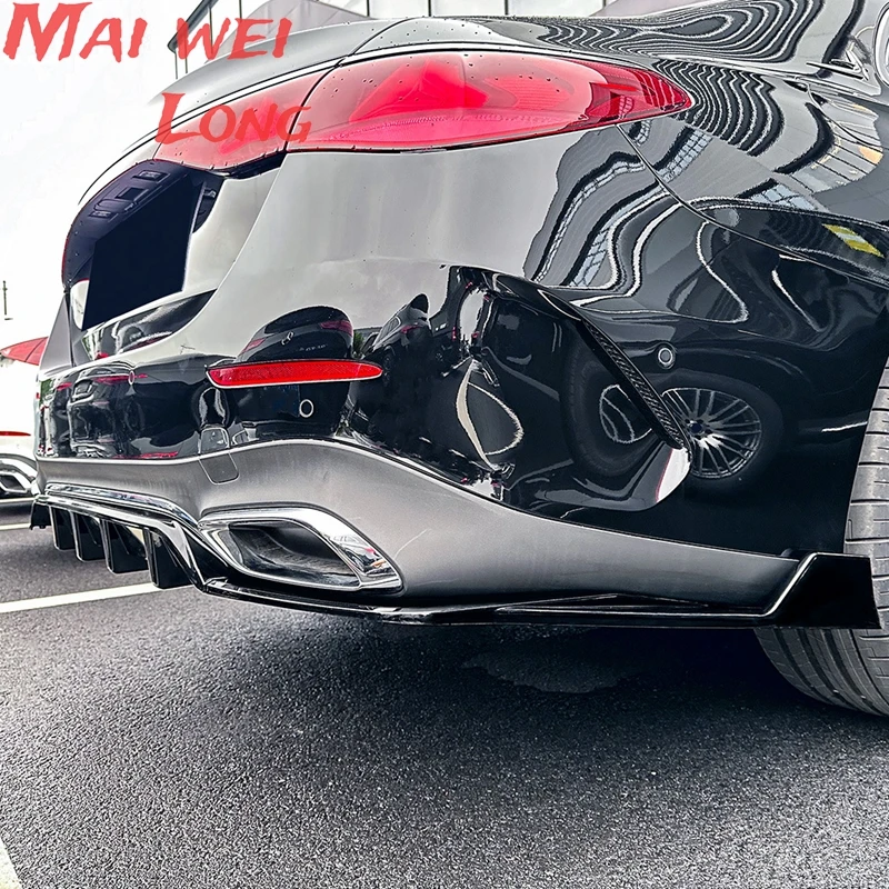 Labio difusor parachoques trasero Mercedes Clase E W214 S214 AMG - imagen 2