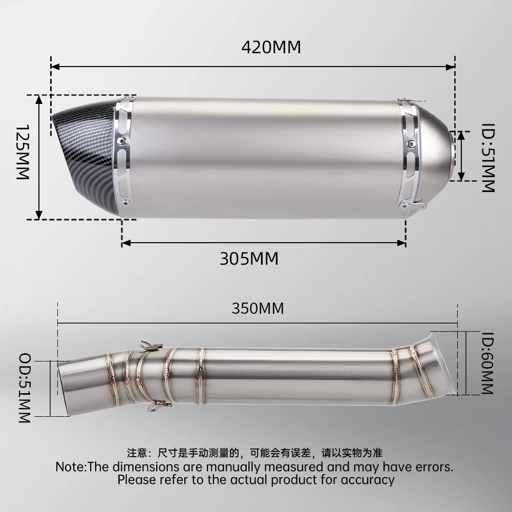 Silenciador de escape Slip On para 800MT 2021-2024 acero inoxidable - imagen 5
