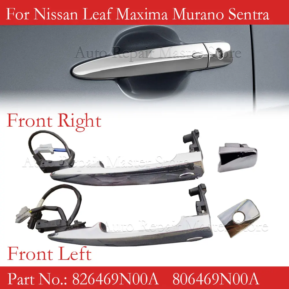 Manijas puerta exterior cromadas delanteras Nissan Leaf Maxima Murano