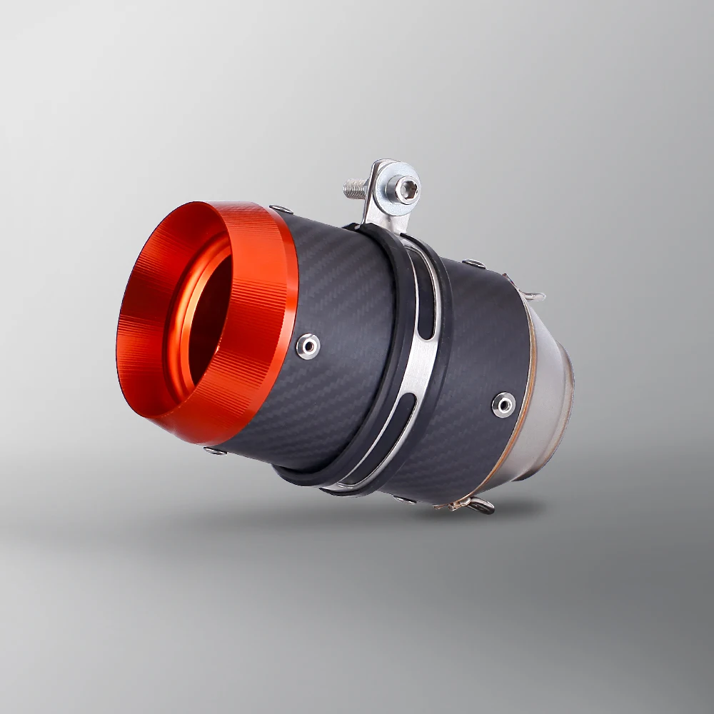 Silencioso de escape universal de fibra de carbono para moto - imagen 4