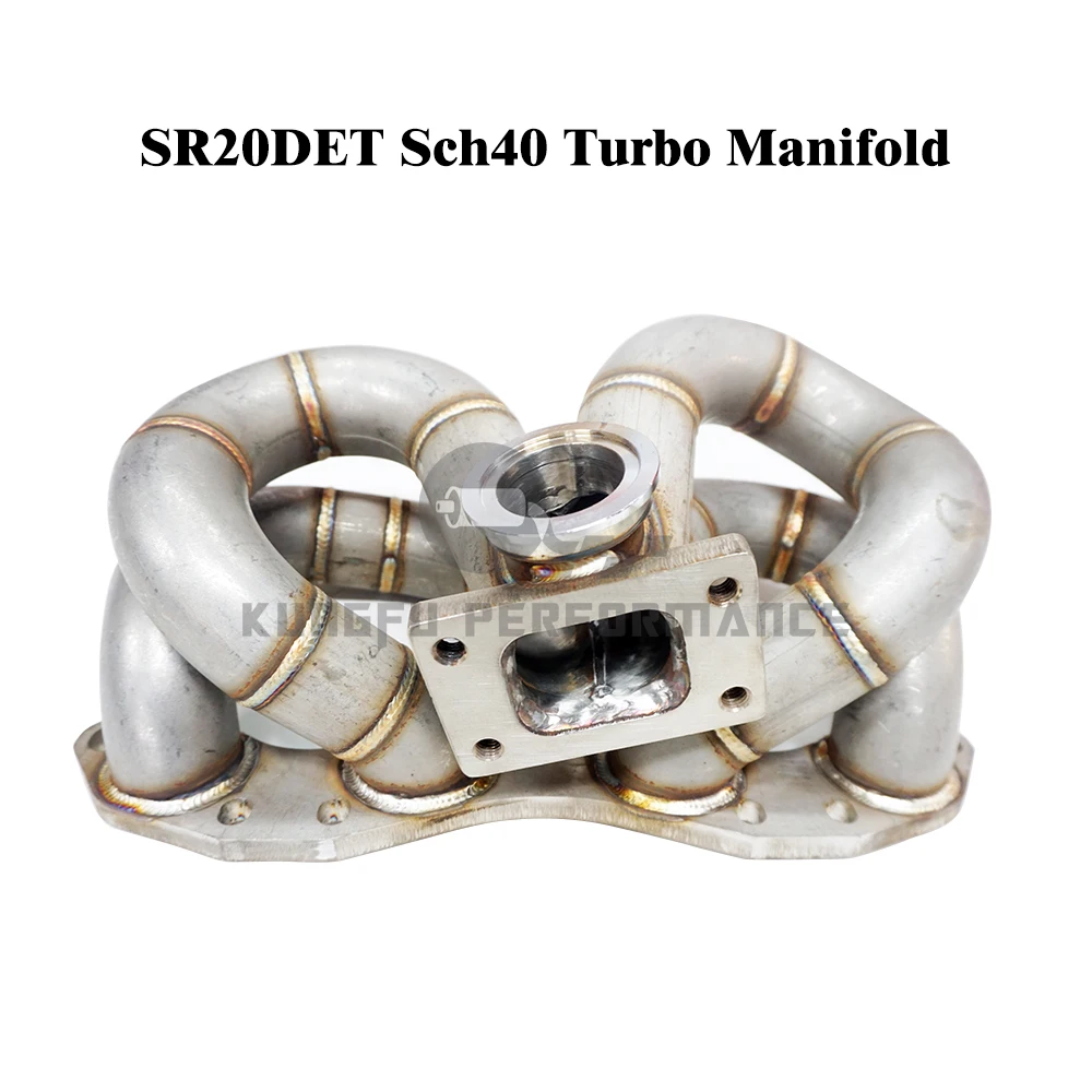 KUNGFU Colector turbo SS304 T3 para Nissan SR20DET S13 S14 240sx
