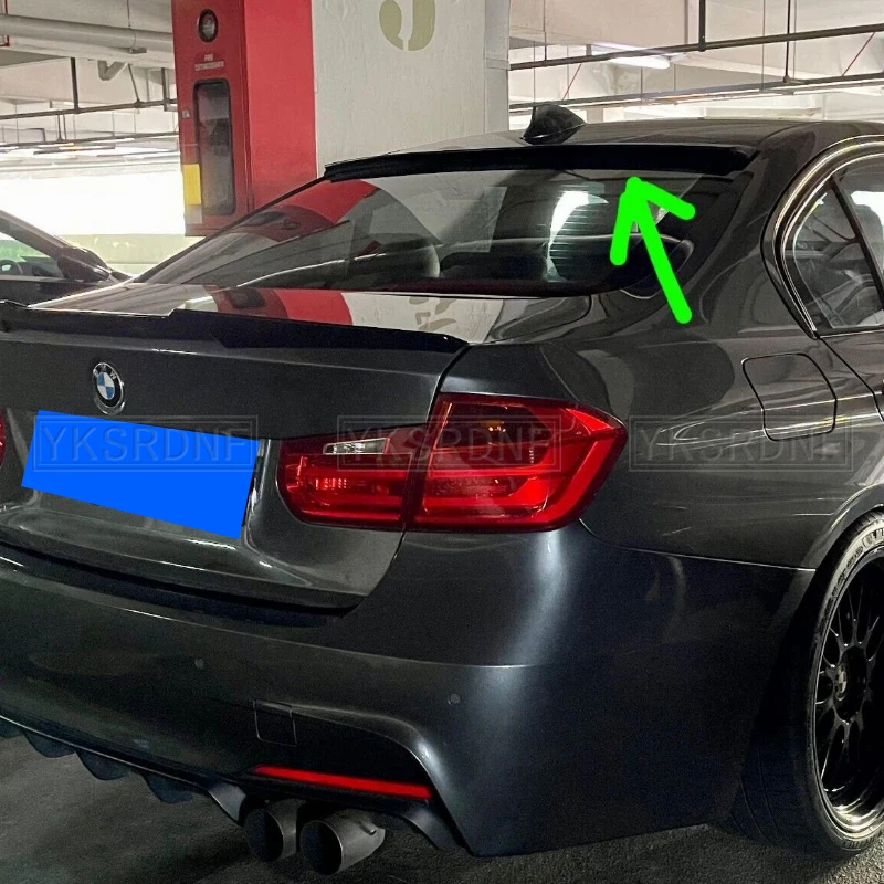 Alerón trasero techo BMW F30 F35 F80 negro fibra de carbono 2013-2019 - imagen 4