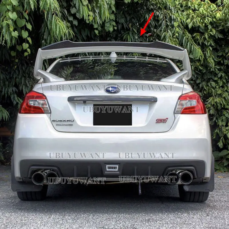UBUYUWANT-alerón trasero de fibra de carbono Real para Subaru WRX STI 4th Gurney Flap, Spoiler de labio de maletero STI, apto para 2015, 2016, 2017, 2018, 2019, 2020 - imagen 2