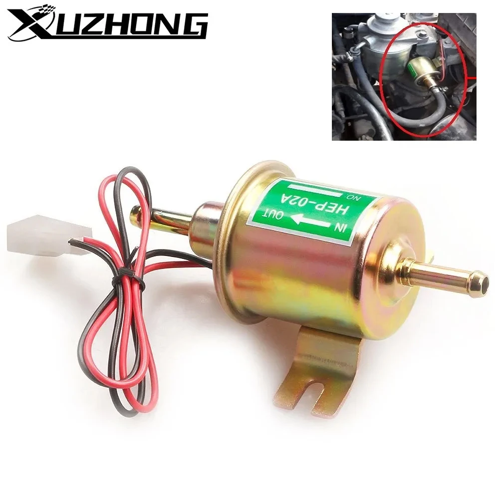 Bomba de combustible eléctrica 12V baja presión para carburador HEP-02A