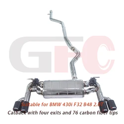 Puntas de escape de fibra de carbono para BMW 430i F32 2.0T