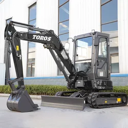 Miniexcavadora hidráulica multifunción diésel con orugas