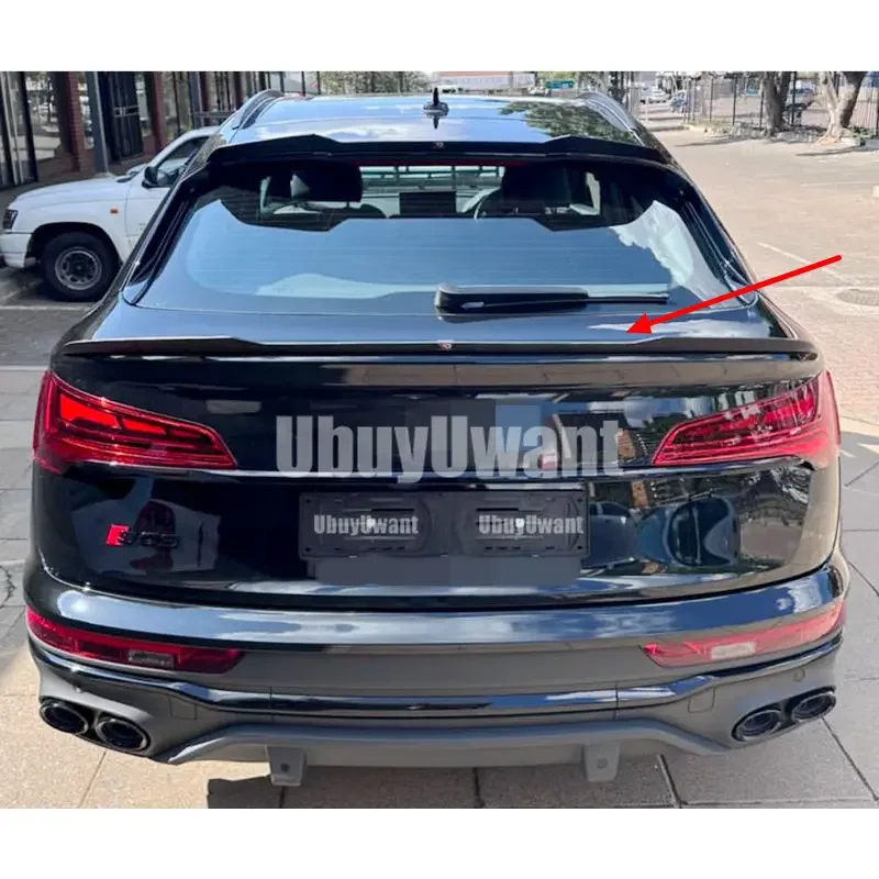 Estilo v para Audi Q5 Q5L Spoiler 2019 2020 2021 2022 + Material ABS de alta calidad alerón medio trasero de coche accesorios Kit de carrocería - imagen 4
