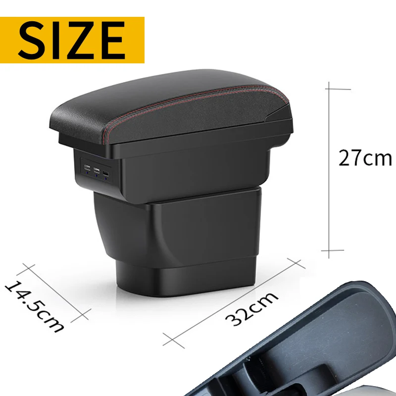 Reposabrazos con cajón y USB para Mazda 2 Demio – Accesorio interior - imagen 3