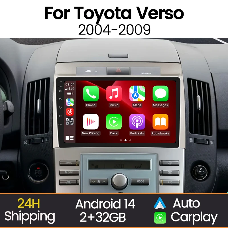 MEKEDE Autorradio Carplay inalámbrico – Toyota Corolla Verso AR10