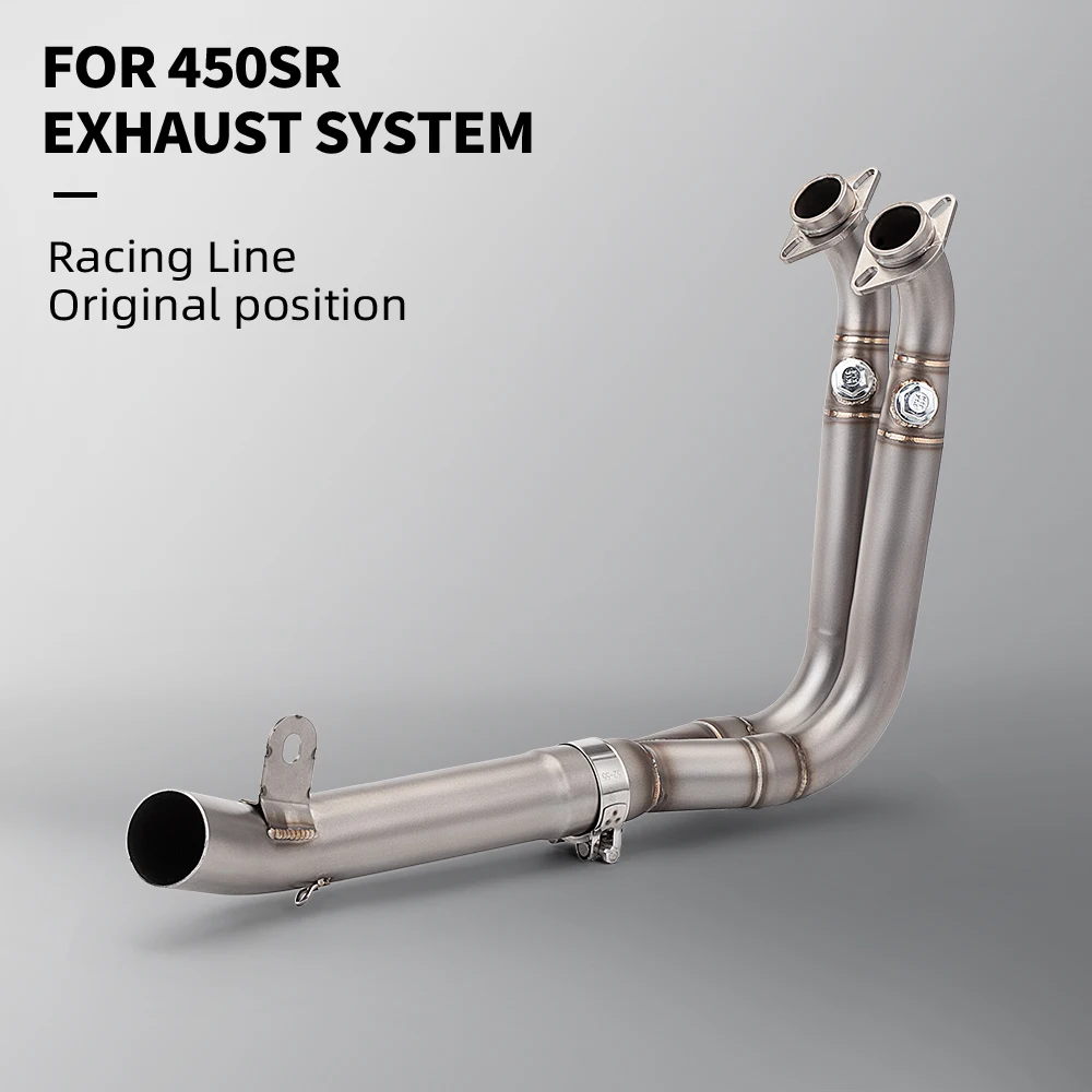 Tubo de escape delantero 51mm CFMOTO 450SR 450SS 2022-2024