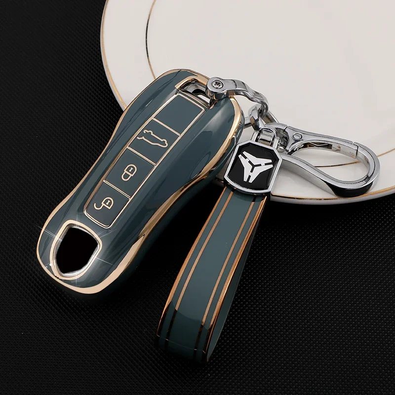 Porsche 971 llavero carcasa TPU suave para Cayenne Macan Panamera 4S - imagen 4