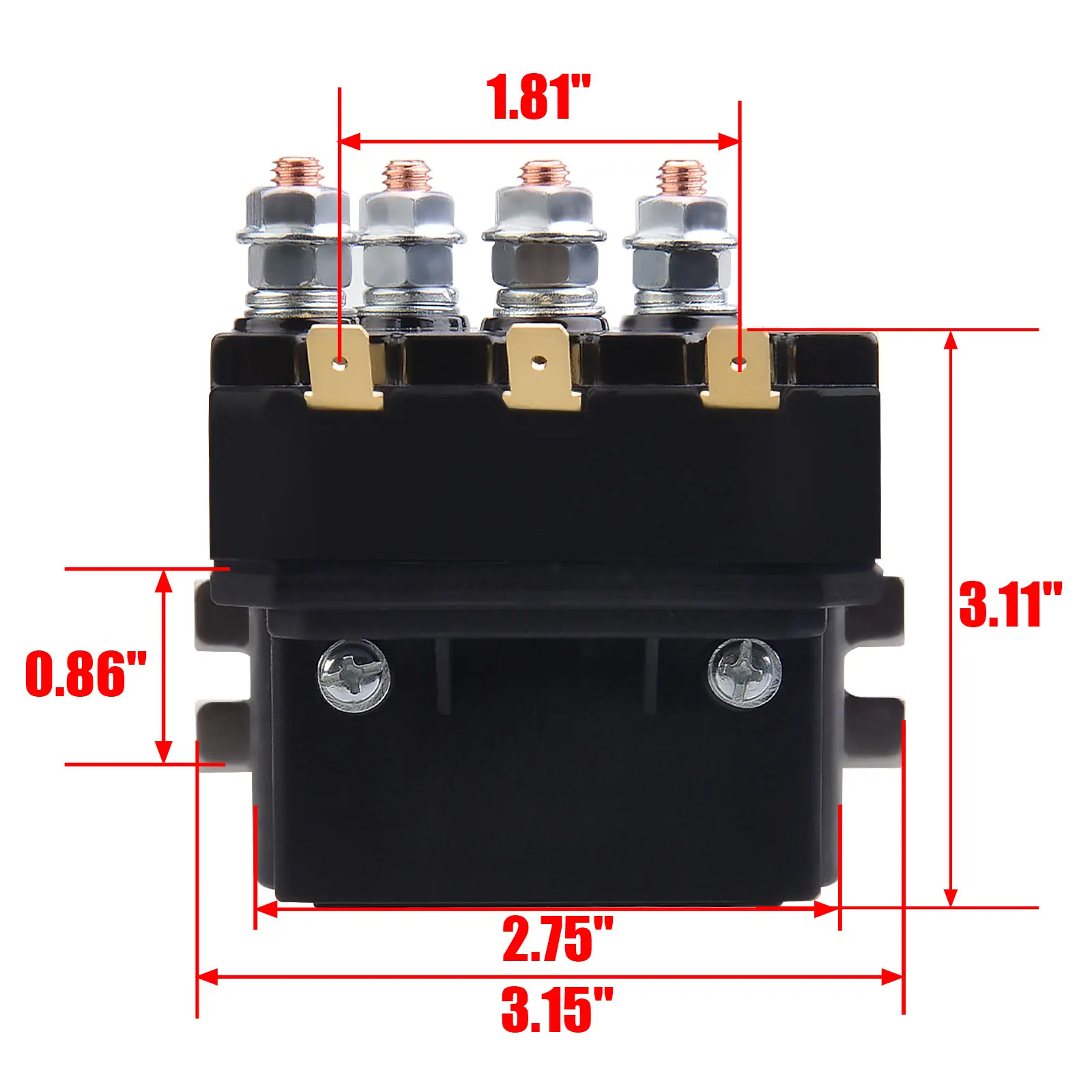 Relé solenoide para cabrestante 12 V 250-450 A – ATV, UTV y Jeep - imagen 4