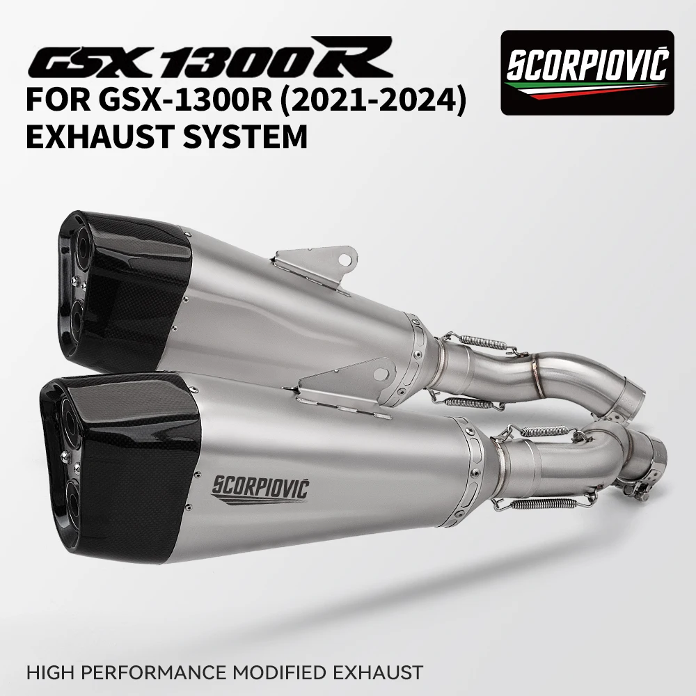 Slip-on Suzuki Hayabusa GSX1300R 2021-2024 con tubo medio y silenciador - imagen 2