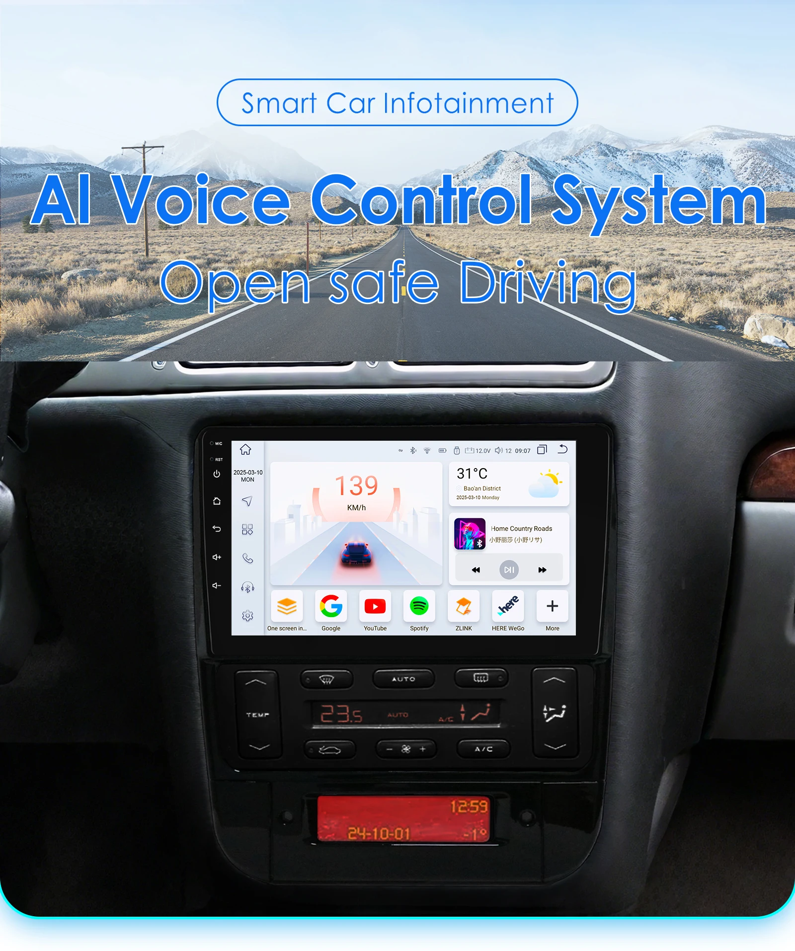 Radio Android 14 para Peugeot 406 con pantalla