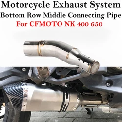 CFMOTO tubo enlace medio escape moto NK400 NK650 acero inoxidable