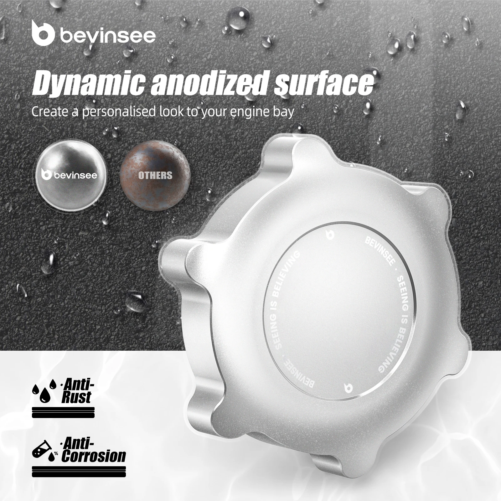 Tapa de sellado de cuello de llenado de aceite de motor estilo M de aluminio para BMW E36 E46 E90 E91 E92 E93 E39 E60 X3 E83 X5 E70 E53 Z3 Z4 - imagen 3