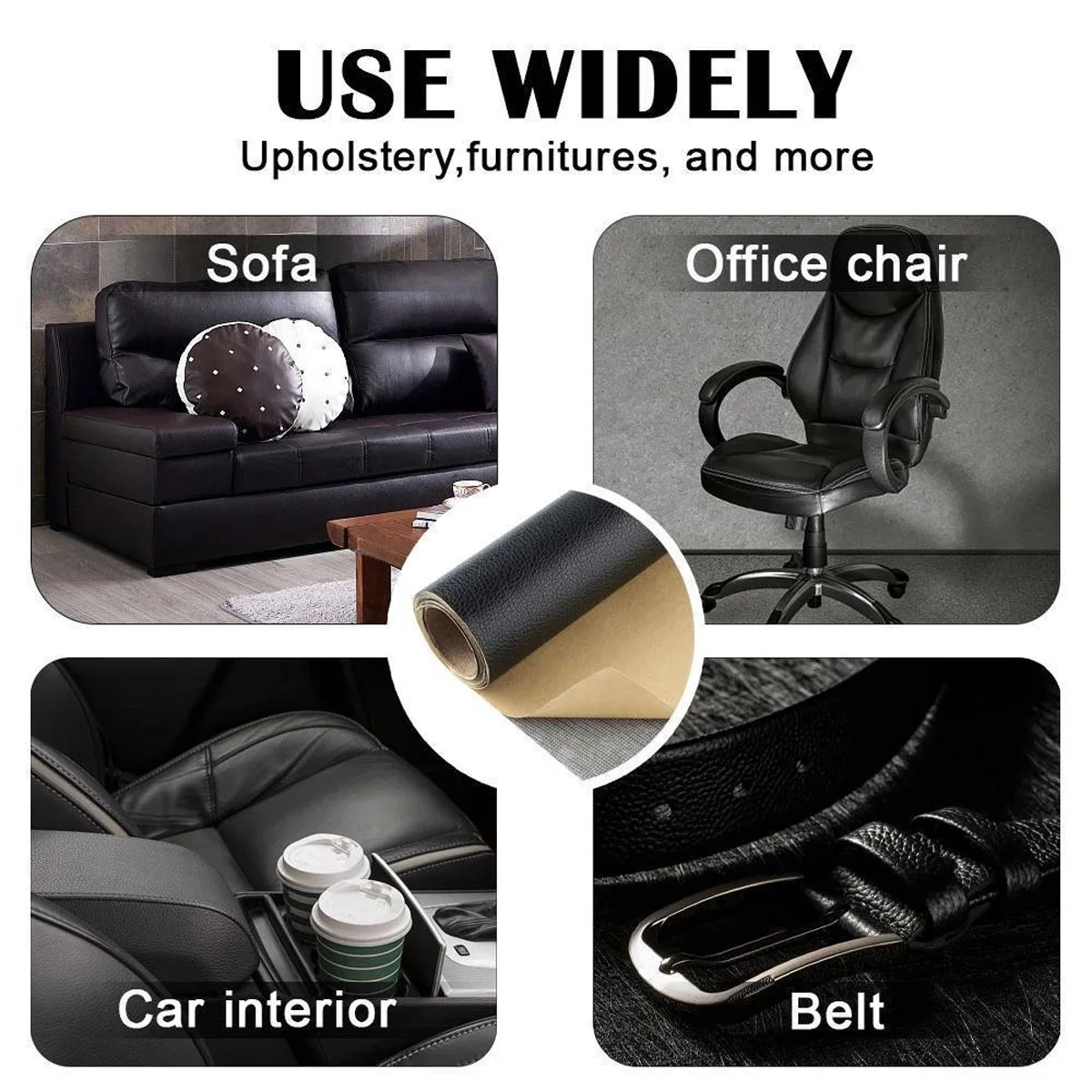 Parche cuero PU reparación sofá asiento coche mesa - imagen 5