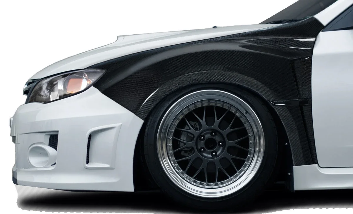 Deflector carbono Subaru Impreza STI 2008-2014 paragolpes frontal - imagen 2