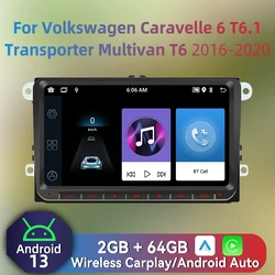 Radio multimedia Android Auto con GPS VW Caravelle T6.1