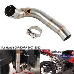 Tubo de escape central acero inoxidable para Honda CBR600RR 2005-2019