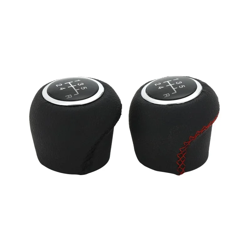 Pomo de cambio de cuero de 5 velocidades para Fiat Punto Evo - imagen 3