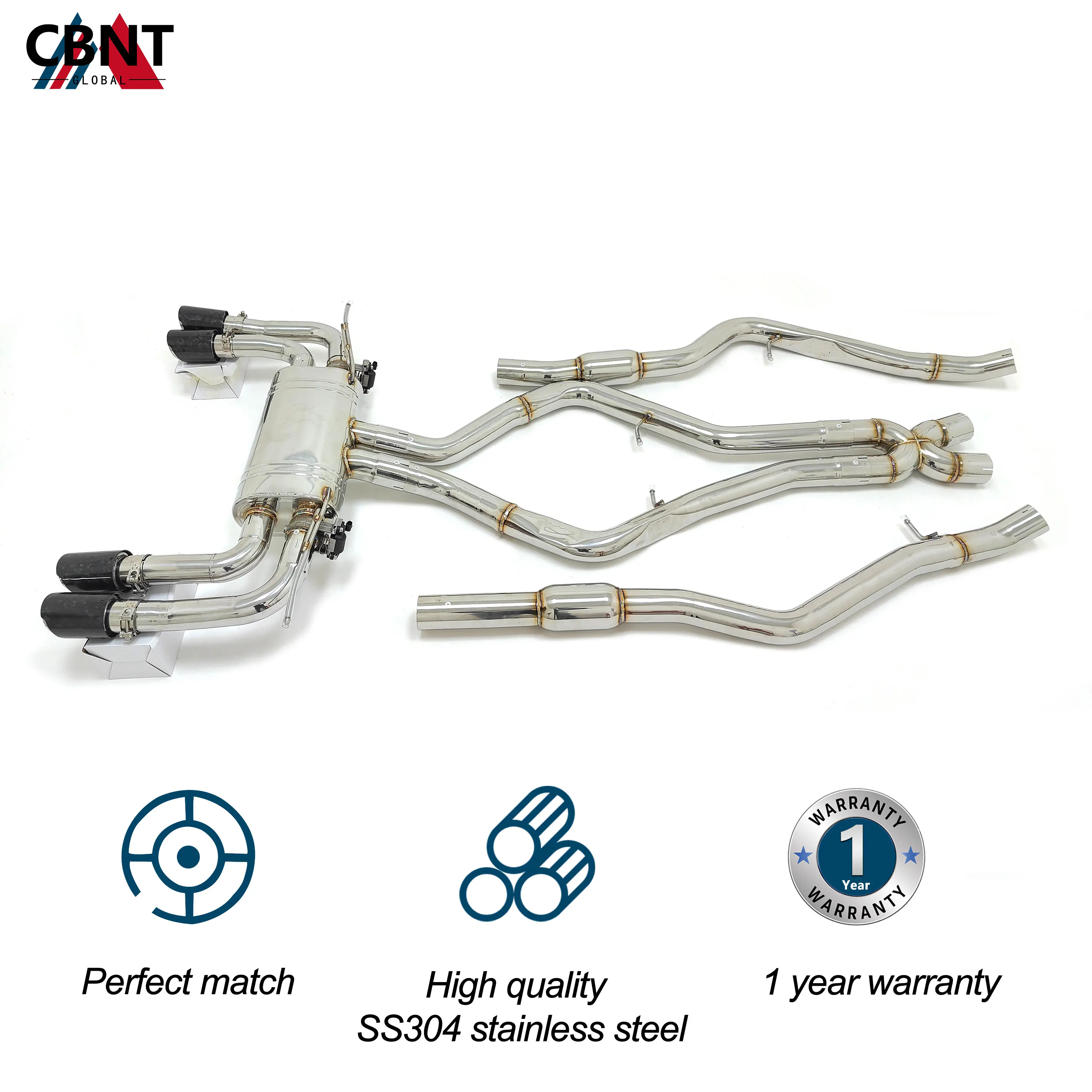 CBNT Silenciador cat-back con válvula para BMW F85/F86 X5M/X6M - imagen 4