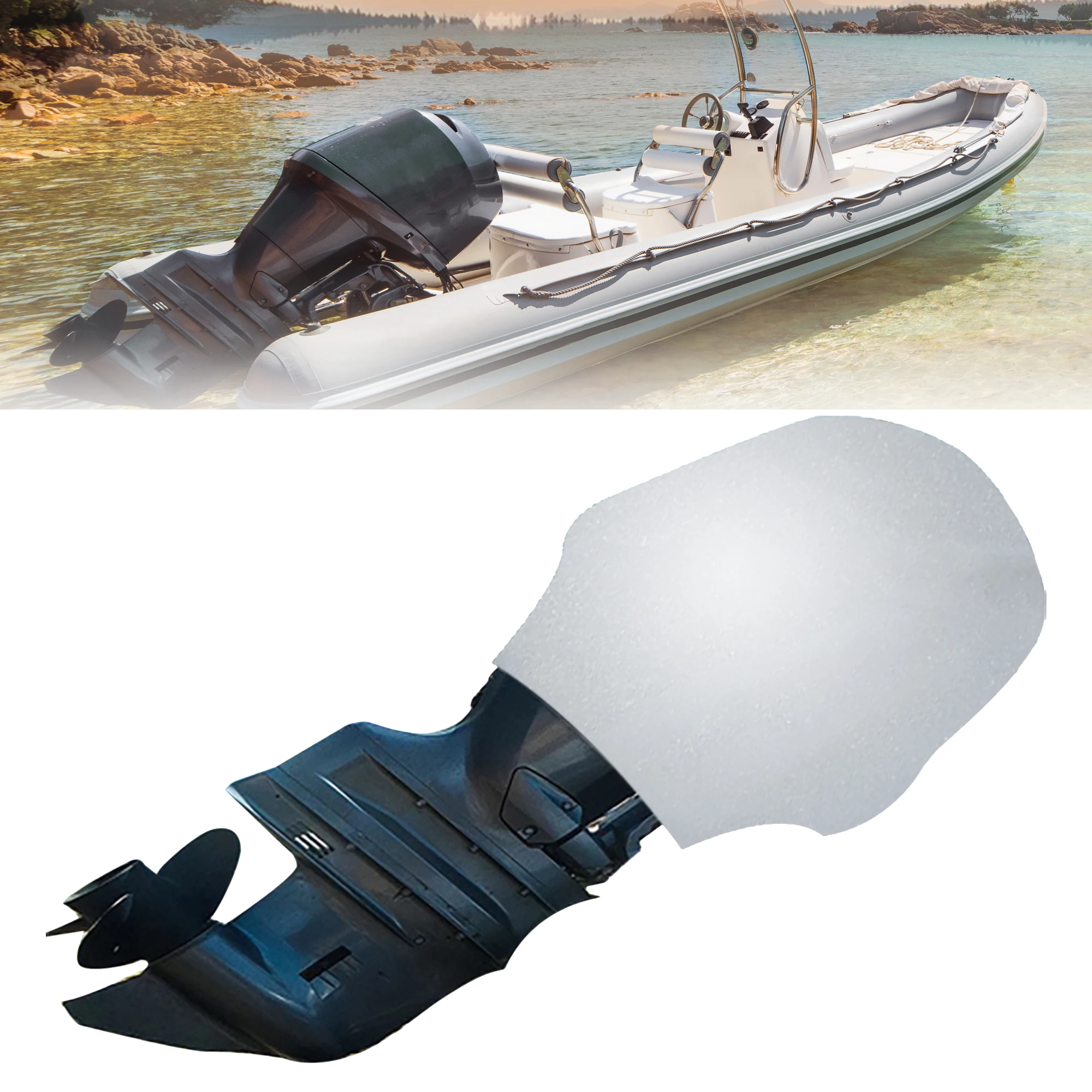 X Autohaux Funda motor fueraborda 15-250 CV impermeable UV