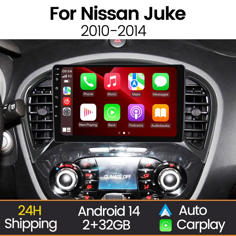 MEKEDE reproductor CarPlay Android Auto para Nissan Juke 2010-2014
