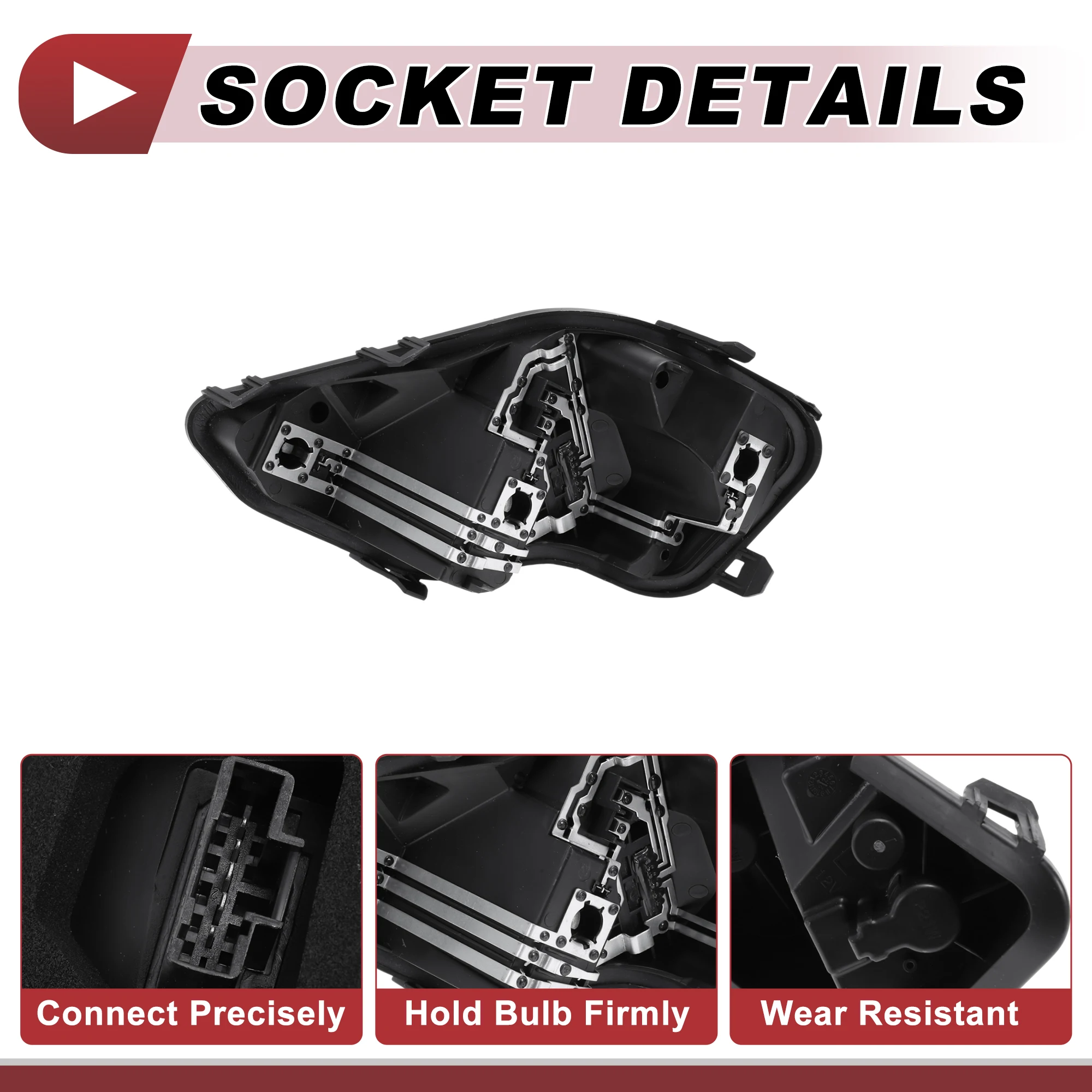 X Autohaux 1 pieza enchufe de luz trasera izquierda para Peugeot 308 TX3 2012-2015 conector de bombilla de lámpara - imagen 3