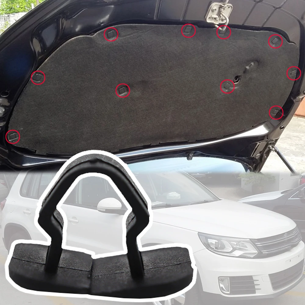 Clips capó insonorizados VW Tiguan 5N 2007-2015 aislamiento acústico