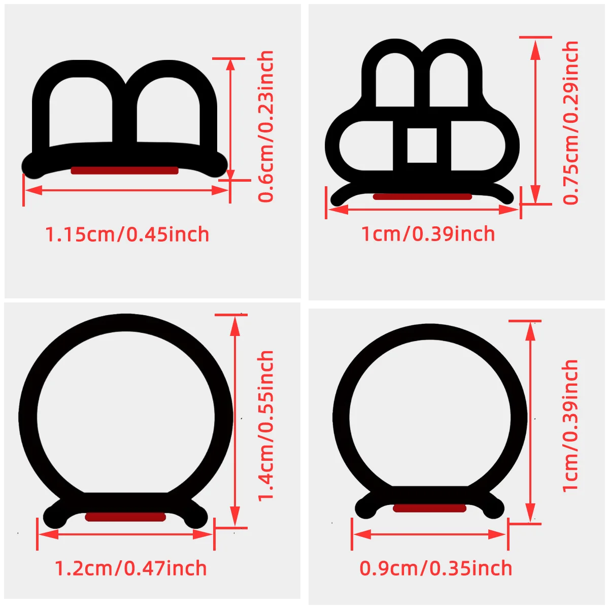 Burlete de goma para sellado de puerta autoadhesivo, protección borde - imagen 5