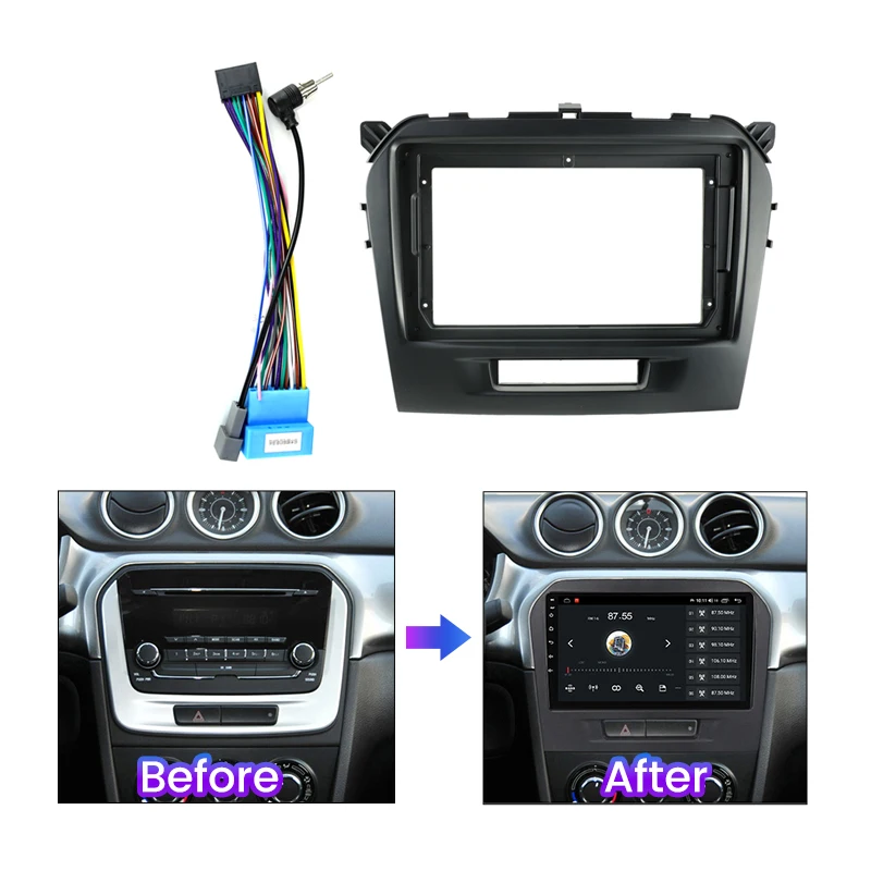 Kit Fascia Radio MEKEDE Adaptador Marco – Suzuki Vitara 2014-2018 - imagen 4