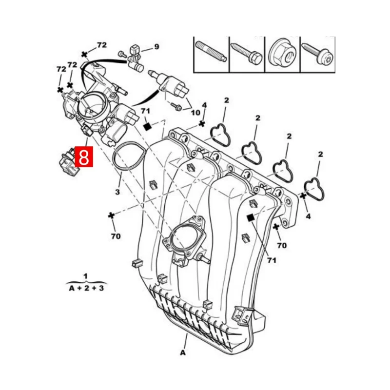 Cuerpo acelerador 1635W8/1635V3 – Peugeot 307, 407 | Citroën C4, C5 - imagen 5