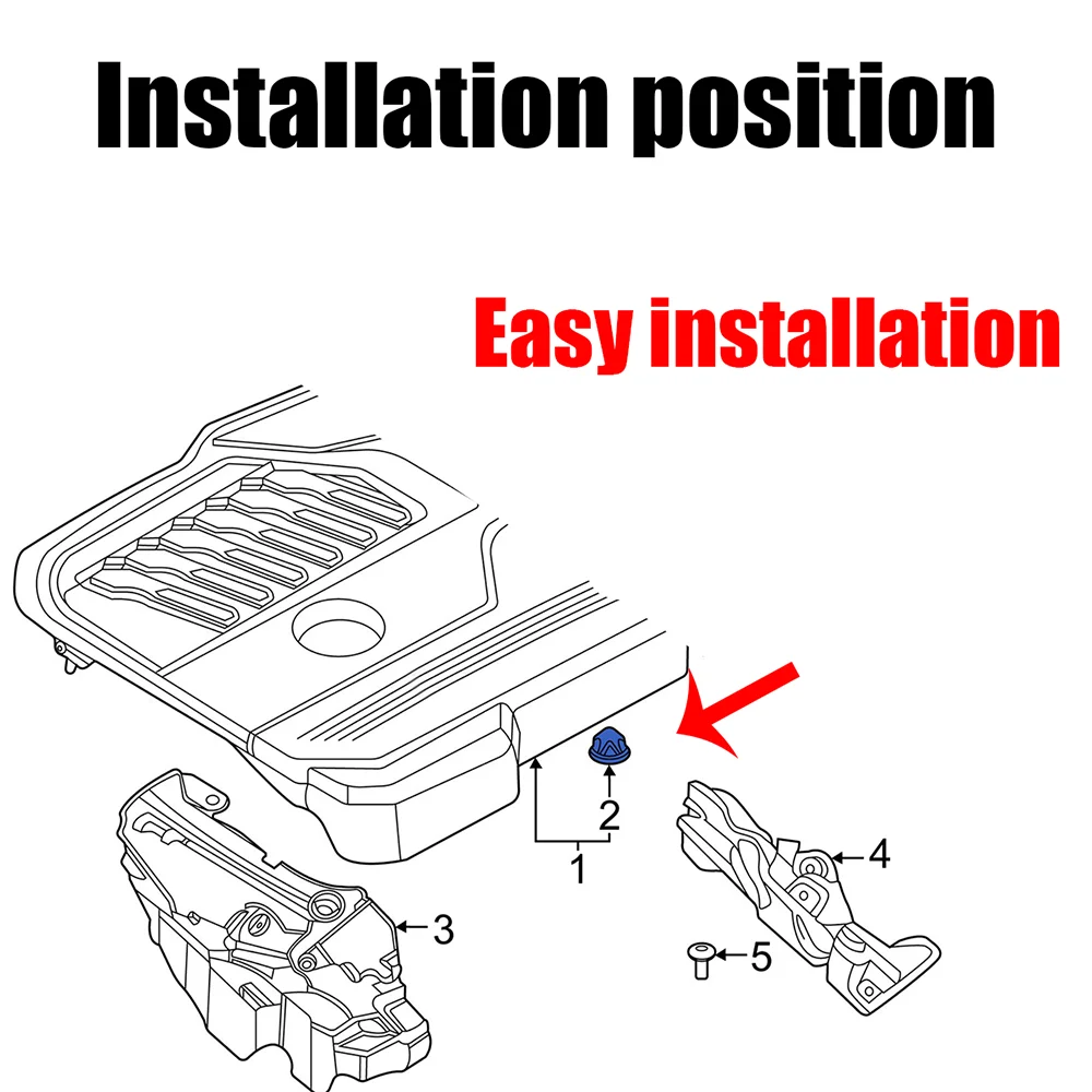 Topes de goma para capó BMW X3 F25/G01/F97 2010-2020 - imagen 2