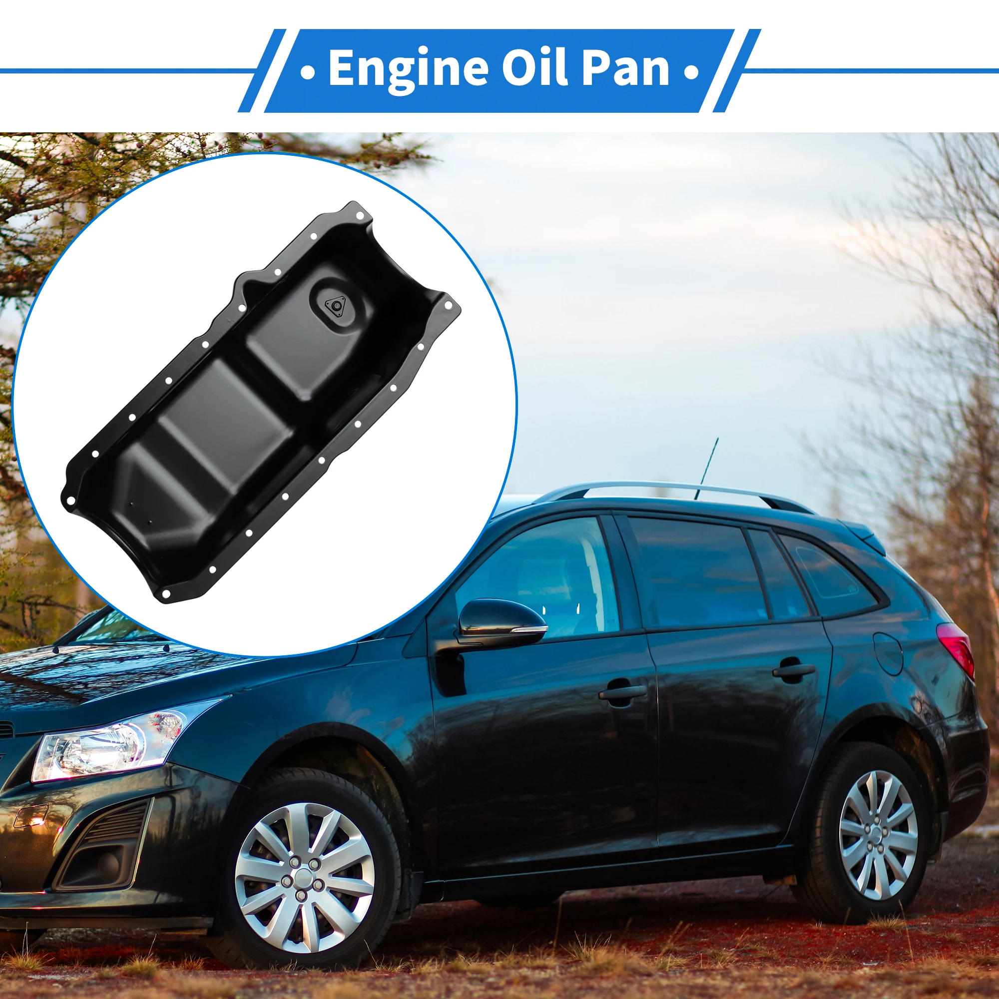 UXCELL 1 pieza No.10110839 cárter de aceite de motor para Chevrolet C1500 1991-1999 acero negro