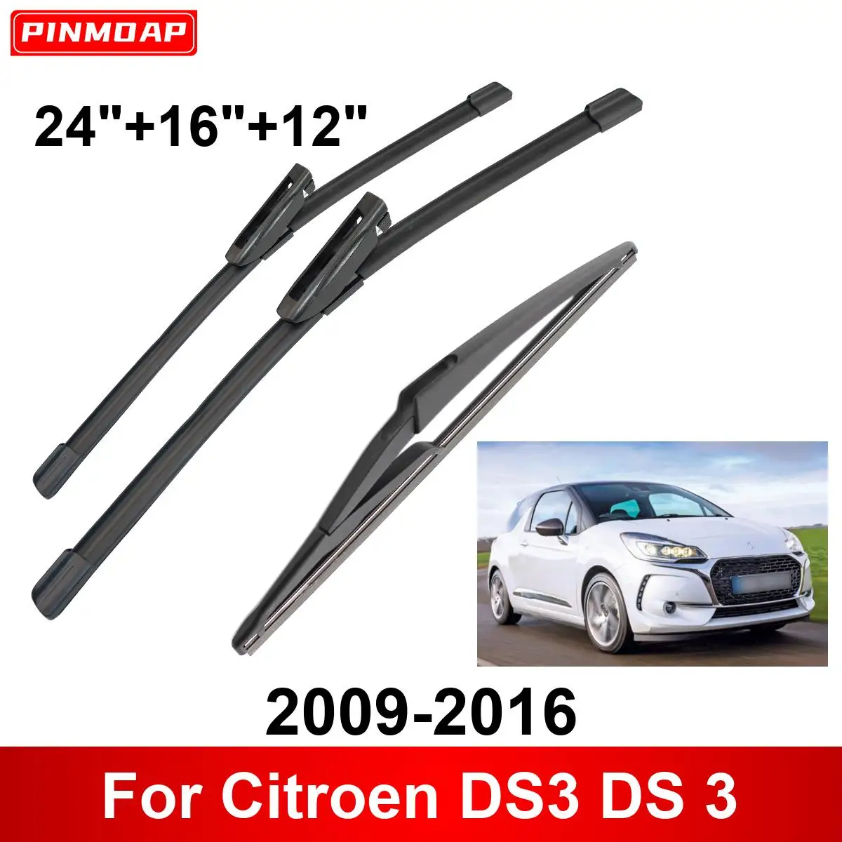 Limpiaparabrisas Citroen DS3 delantero y trasero 2009-2016
