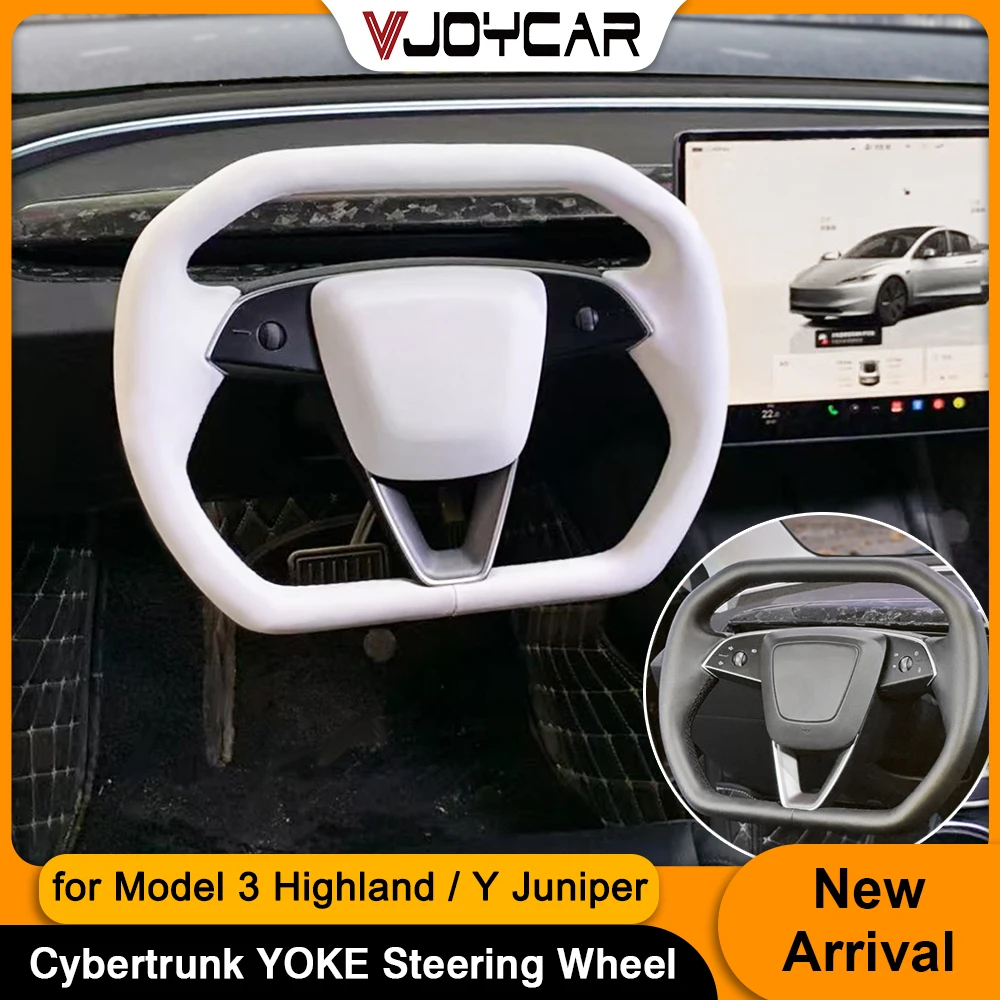 Volante Vjoycar Yoke Racing Handle de estilo Cybertruck para Tesla